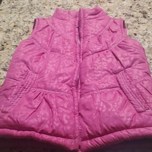 Pink girls weathercast vest